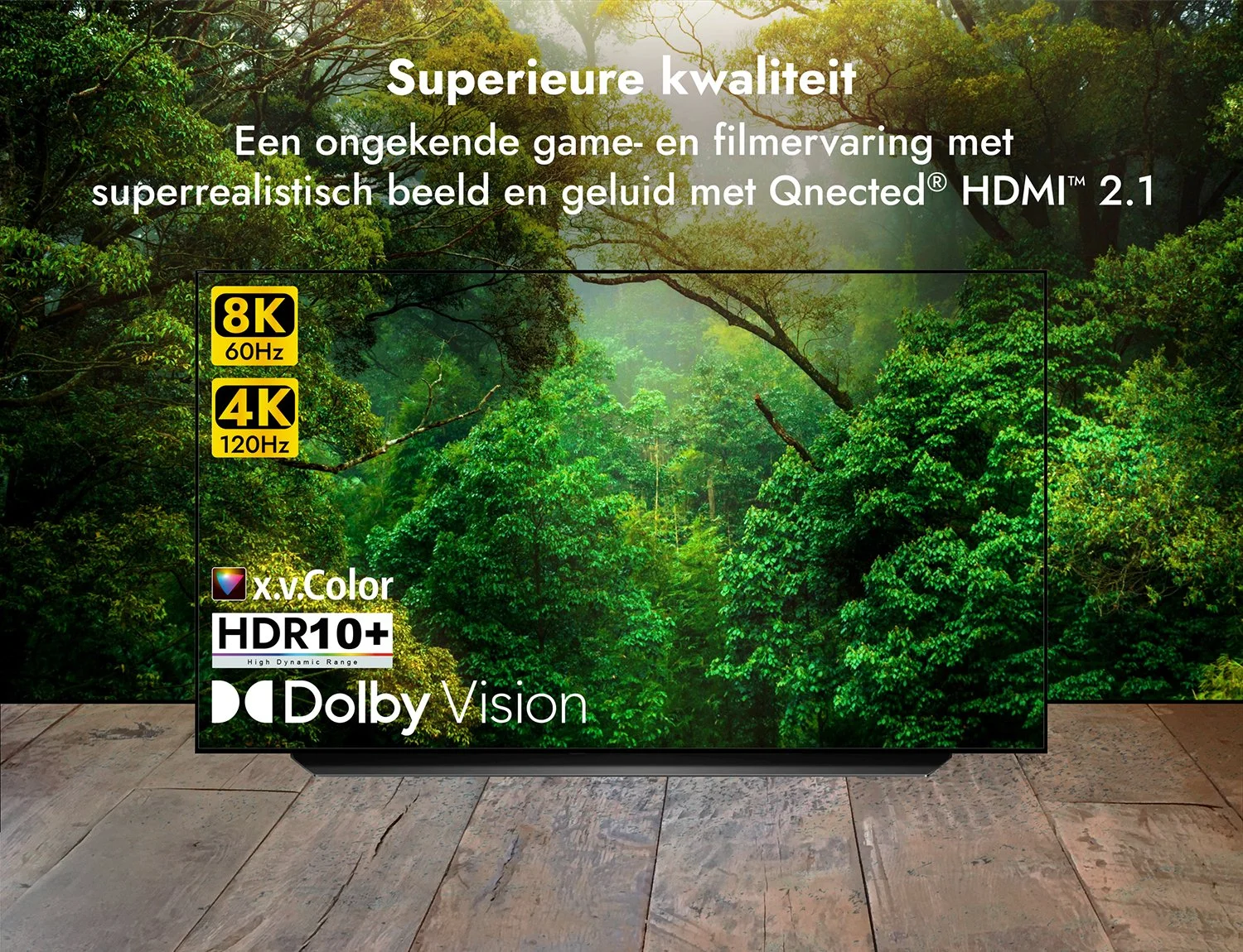 Qnected® HDMI 2.1 kabel 1 meter 4K 120Hz 8K 60Hz Dolby Vision