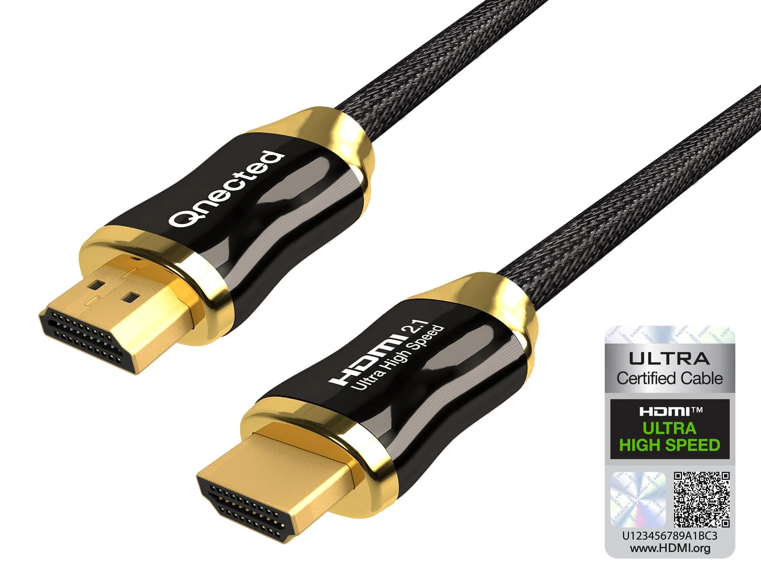Qnected® HDMI 2.1 kabel 1 meter - Premium Certified