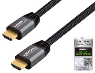 Qnected® HDMI 2.1 kabel 3 meter - Graphite Grey