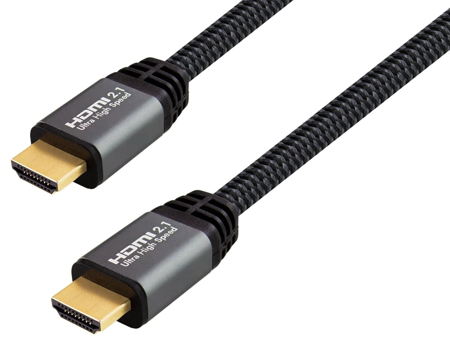 Qnected® HDMI 2.1 kabel 4 meter - Graphite Grey
