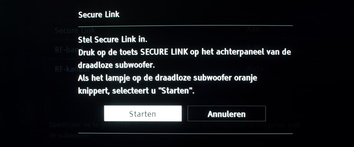 Sony Secure Link instellen